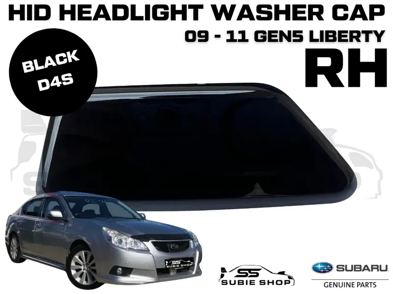 New Genuine Headlight Washer Cap Cover 09 -11 Subaru Liberty Black D4s Right Rh 1