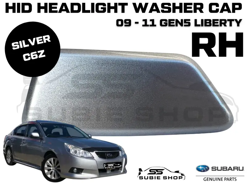 New Genuine Headlight Washer Cap Cover 09 -11 Subaru Liberty Silver C6z Right Rh 1