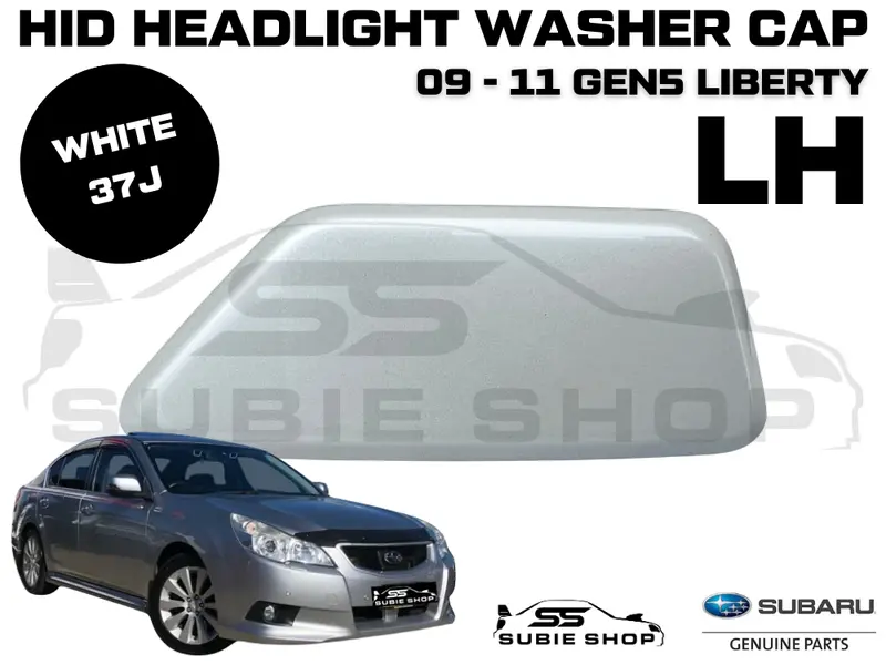 New Genuine Headlight Washer Cap Cover 09 - 11 Subaru Liberty White 37J Left Lh 1
