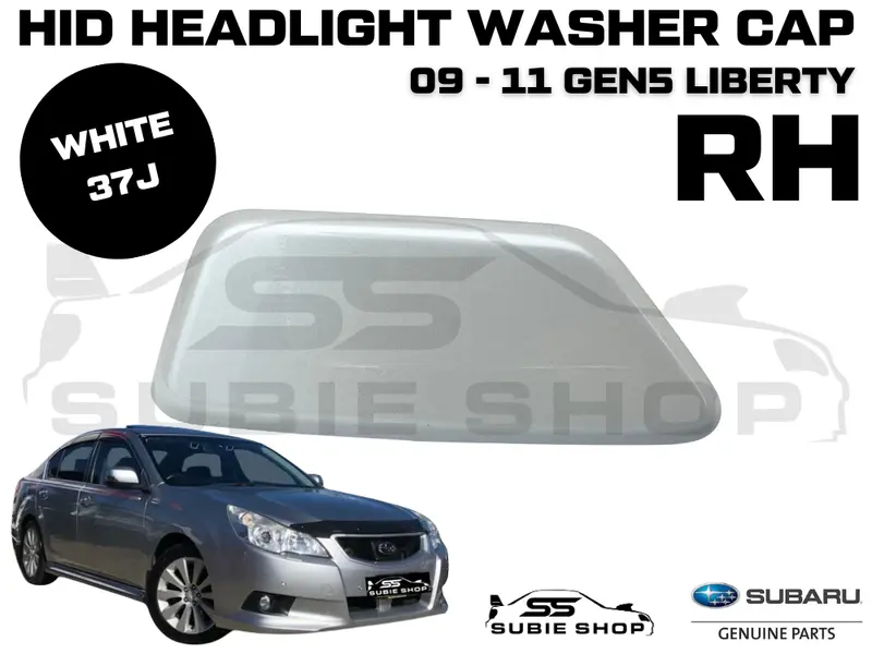 New Genuine Headlight Washer Cap Cover 09 -11 Subaru Liberty White 37J Right Rh 1