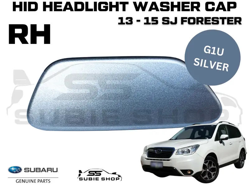 New Genuine Headlight Washer Cap Cover 13 - 15 Subaru Forester Sj Rh Silver G1u 1