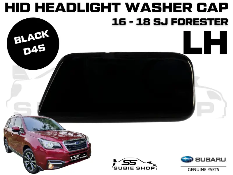 New Genuine Headlight Washer Cap Cover 16 - 18 Subaru Forester Sj Left Black D4s 1