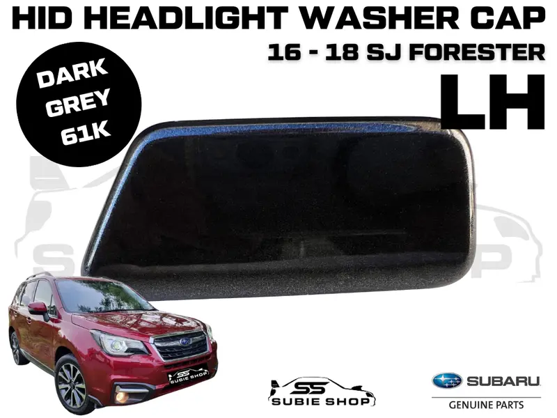 New Genuine Headlight Washer Cap Cover 16 - 18 Subaru Forester Sj Left Grey 61K 1