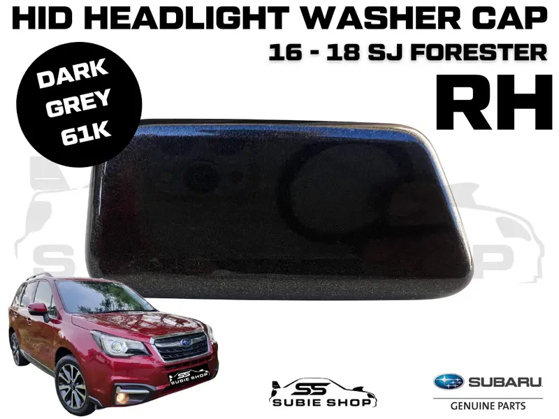 New Genuine Headlight Washer Cap Cover 16 - 18 Subaru Forester Sj Right Grey 61K 1