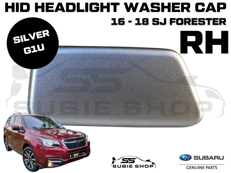 New Genuine Headlight Washer Cap Cover 16-18 Subaru Forester Sj Right Silver G1u 1