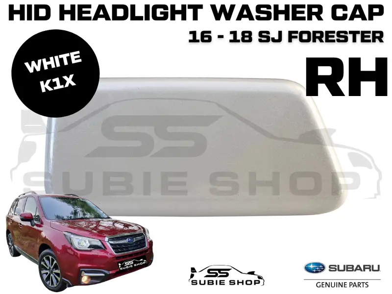 New Genuine Headlight Washer Cap Cover 16 -18 Subaru Forester Sj Right White K1x 1