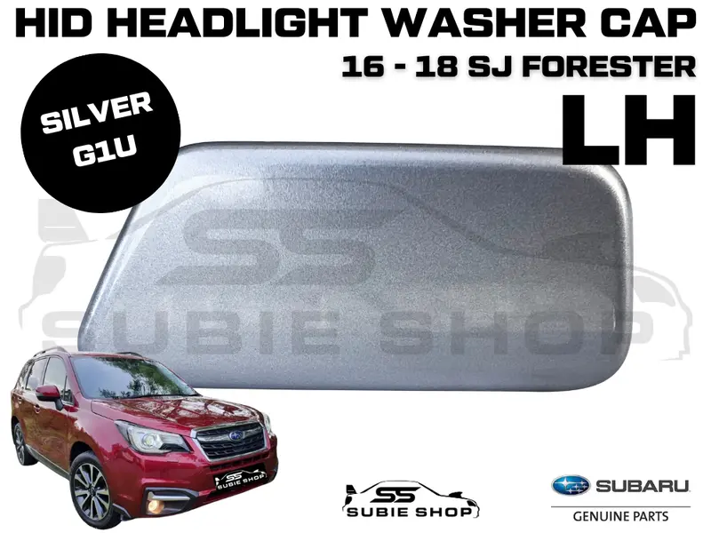 New Genuine Headlight Washer Cap Cover 16-18 Subaru Forester Sj Silver G1u Left 1