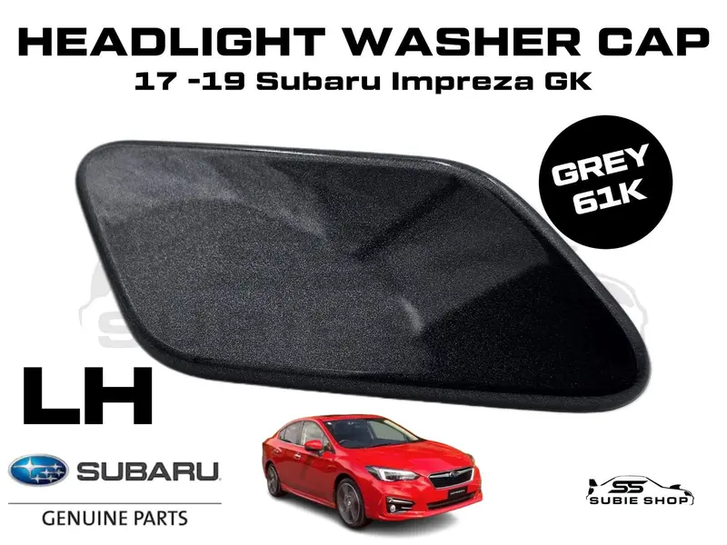 New Genuine Headlight Washer Cap Cover 17 -19 Subaru Impreza Gk Grey 61K Left 1