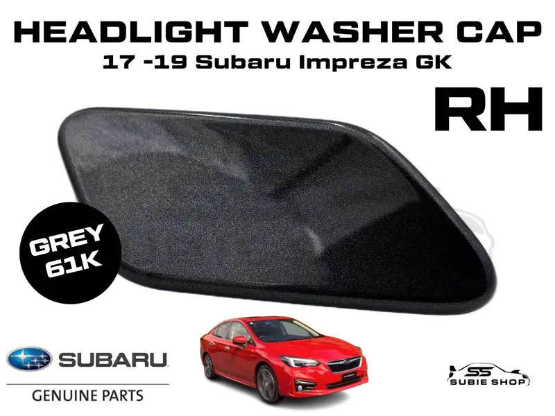 New Genuine Headlight Washer Cap Cover 17 -19 Subaru Impreza Gk Grey 61K Right 1