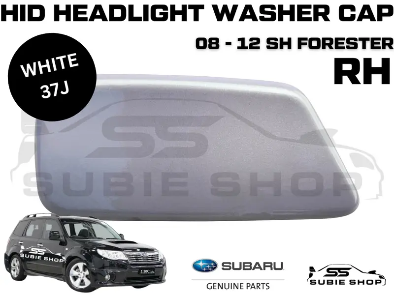 New Genuine Headlight White 37J Washer Cap Cover 2008 - 12 Subaru Forester Sh Rh 1