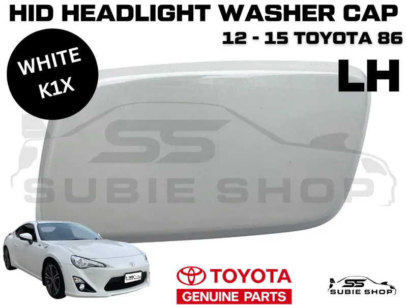 New Genuine Oem Toyota 86 2012 - 15 Headlight Washer Cap Cover Left Lh White K1x 1