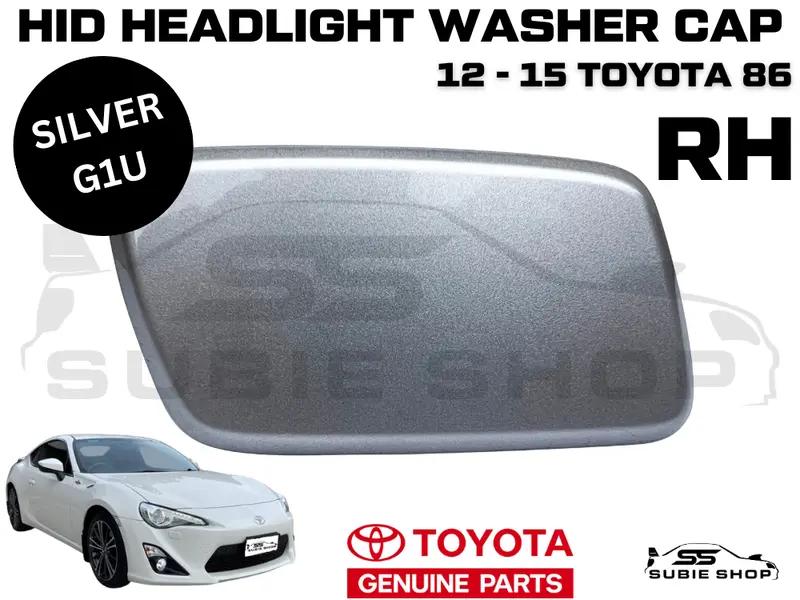 New Genuine Oem Toyota 86 2012-15 Headlight Washer Cap Cover Right Rh Silver G1u 1