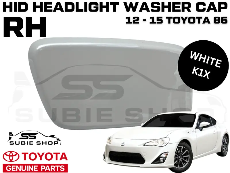 New Genuine Oem Toyota 86 2012 -15 Headlight Washer Cap Cover Right Rh White K1x 1