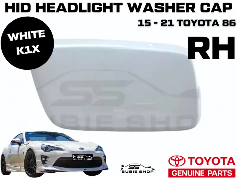 New Genuine Oem Toyota 86 2015 -21 Headlight Washer Cap Cover Right Rh White K1x 1