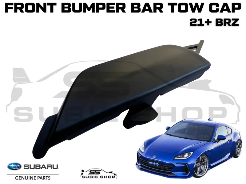 New Genuine Subaru Brz 22 + Front Bumper Bar Tow Hook Cap Cover Matt Black 1