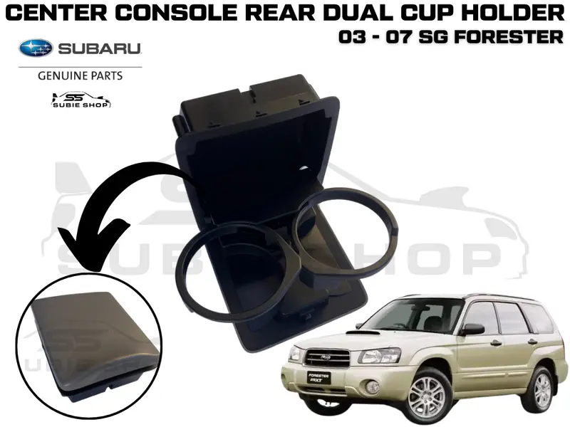 New Genuine Subaru Forester Sg Xt 2003 -2007 Center Console Rear Dual Cup Holder 1