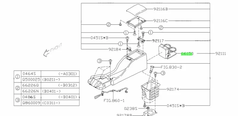 New Genuine Subaru Forester Sg Xt 2003 -2007 Center Console Rear Dual Cup Holder 2