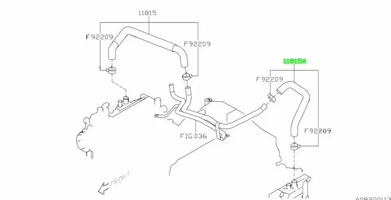 New Genuine Subaru Forester Sh Shxt Turbo Ej255 8-12 Pcv Vacuum Air Oil Hose Pipe L 2