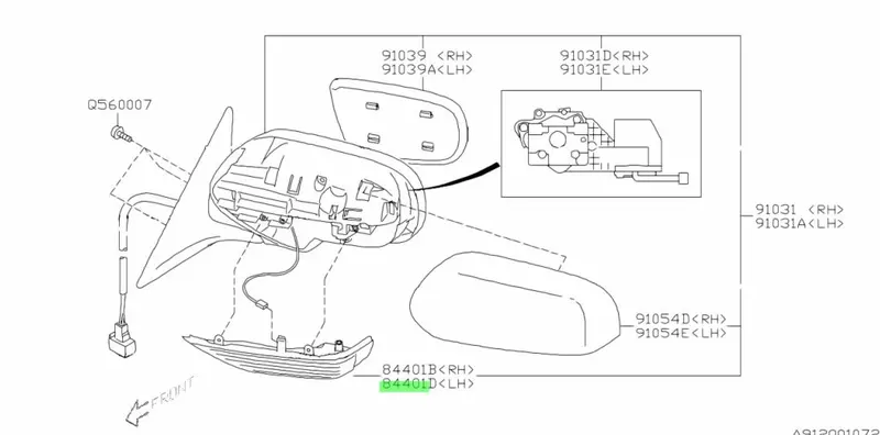 New Genuine Subaru Forester Sh Xt Sti 08 - 12 Side Mirror Indicator Light Left L 2