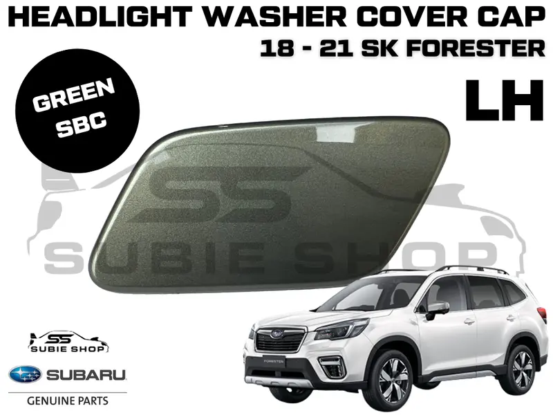 New Genuine Subaru Forester Sk Headlight Washer Cap Cover 18 - 21 Left Green Sbc 1