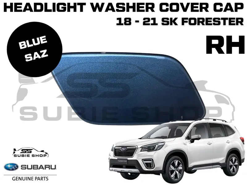New Genuine Subaru Forester Sk Headlight Washer Cap Cover 18 - 21 Right Blue Saz 1