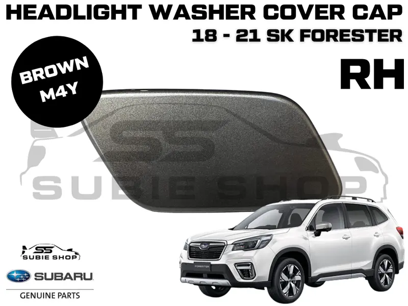 New Genuine Subaru Forester Sk Headlight Washer Cap Cover 18 -21 Right Brown M4y 1
