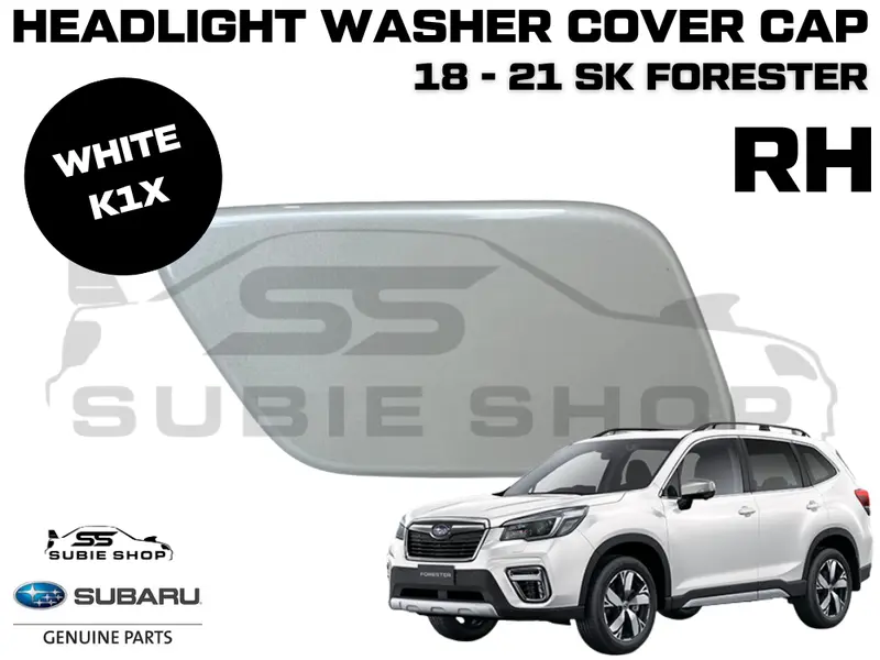 New Genuine Subaru Forester Sk Headlight Washer Cap Cover 18 -21 Right White K1x 1