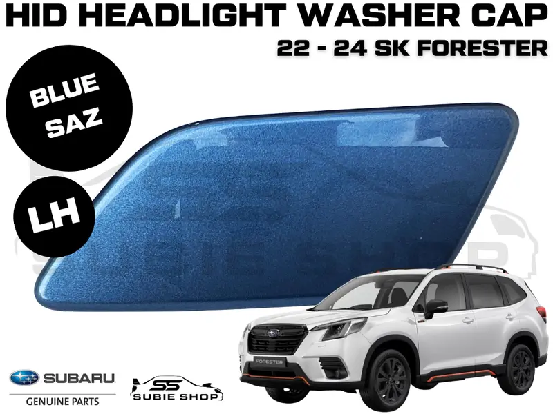 New Genuine Subaru Forester Sk Headlight Washer Cap Cover 22 - 24 Left Blue Saz 1