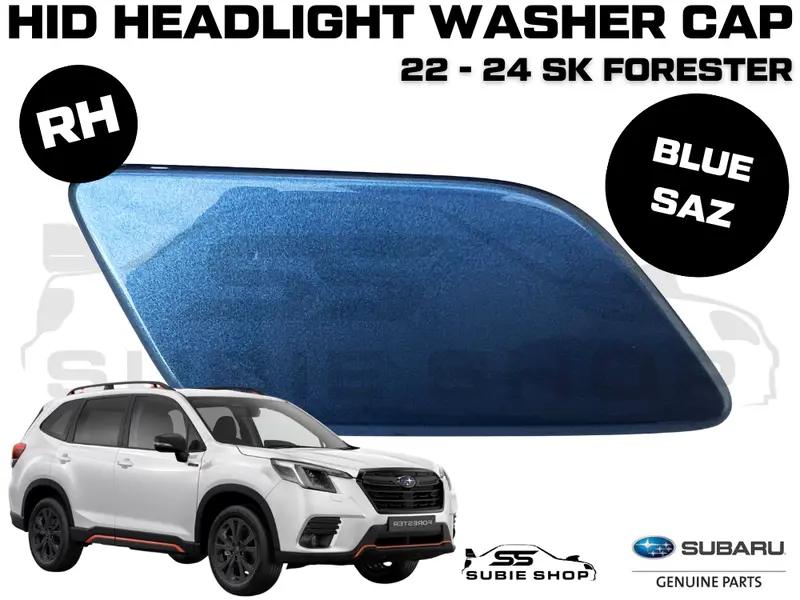 New Genuine Subaru Forester Sk Headlight Washer Cap Cover 22 - 24 Right Blue Saz 1