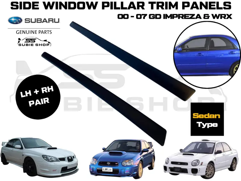 New Genuine Subaru Impreza Gd Wrx 00-07 Pillar Side Window Trim Panel Cover Pair 1