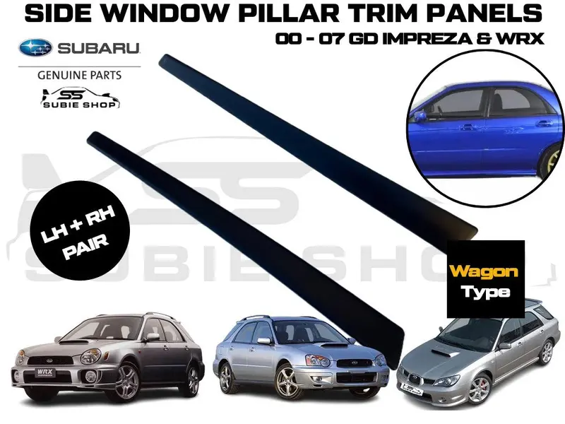 New Genuine Subaru Impreza Gd Wrx 00-07 Pillar Side Window Trim Panel Cover Pair 1