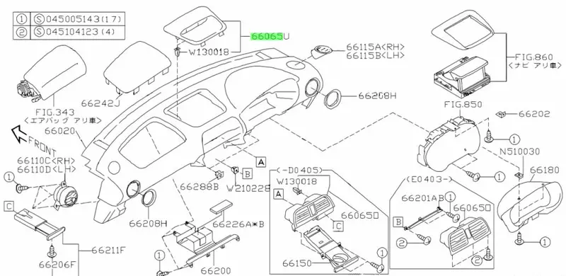 New Genuine Subaru Impreza Gd Wrx Sti 00-07 Dash Clock Surround Trim Panel Cover 2