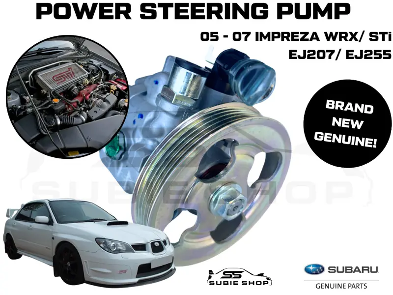 New Genuine Subaru Impreza Gd Wrx Sti Turbo Power Steering Pump Ej255 2.5L 05-07 1