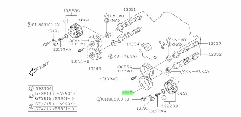 New Genuine Subaru Impreza Gh 08-11 Ej20 Left Timing Camshaft Cam Exhaust Wheel 2