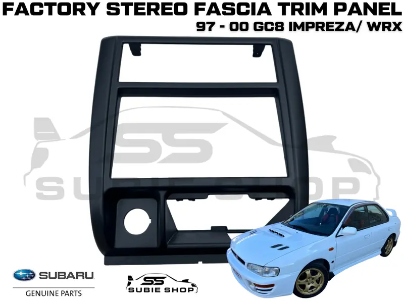 New Genuine Subaru Impreza Wrx Gc8 Gf8 97 - 00 Dash Stereo Fascia Din Cover Panel 1