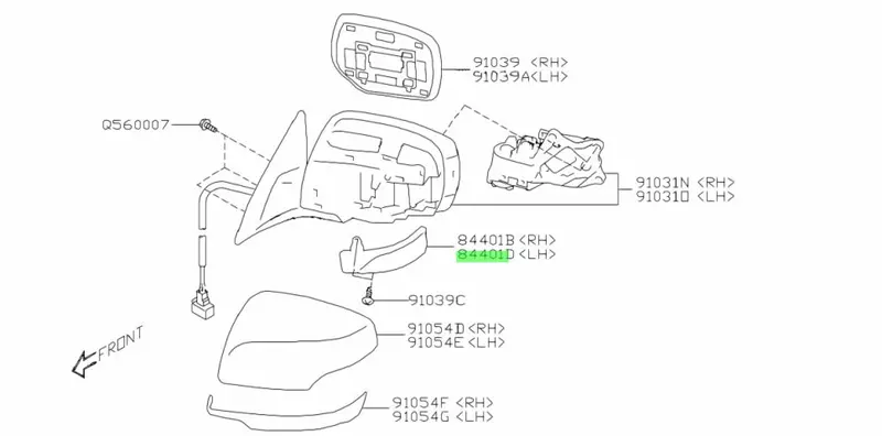 New Genuine Subaru Levorg Gk Sti 2016 -2020 Side Mirror Indicator Light Left Lh 2