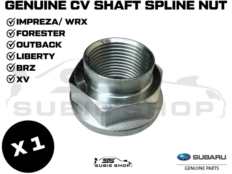 New Genuine Subaru Liberty Forester Outback Impreza Brz 86 Xv Cv Spline Axle Nut 1