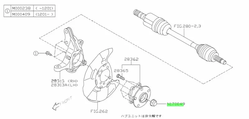 New Genuine Subaru Liberty Forester Outback Impreza Brz 86 Xv Cv Spline Axle Nut 2