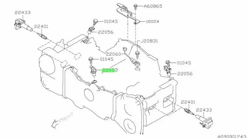 New Genuine Subaru Liberty Gt Gen4 Ej20x 03 -06 Crankshaft Crank Position Sensor 2