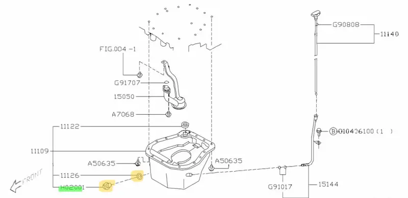 New Genuine Subaru Liberty Outback Ej H6 97 - 02 Sump Drain Plug + Crush Washer 2