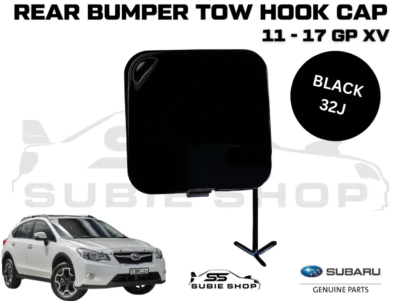 New Genuine Subaru Xv Gp 11 - 17 Rear Bumper Bar Tow Hook Cap Cover Black 32J 1