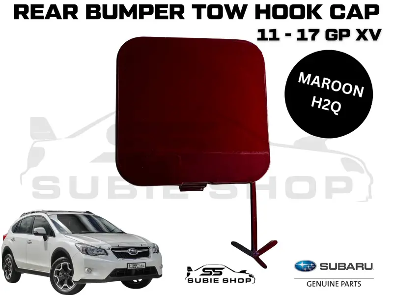 New Genuine Subaru Xv Gp 11-17 Rear Bumper Bar Tow Hook Cap Cover Red Maroon H2q 1