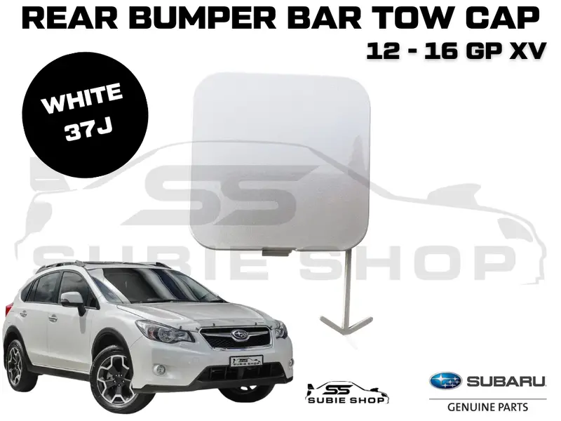 New Genuine Subaru Xv Gp 12 - 16 Rear Bumper Bar Tow Hook Cap Cover White 37J 1