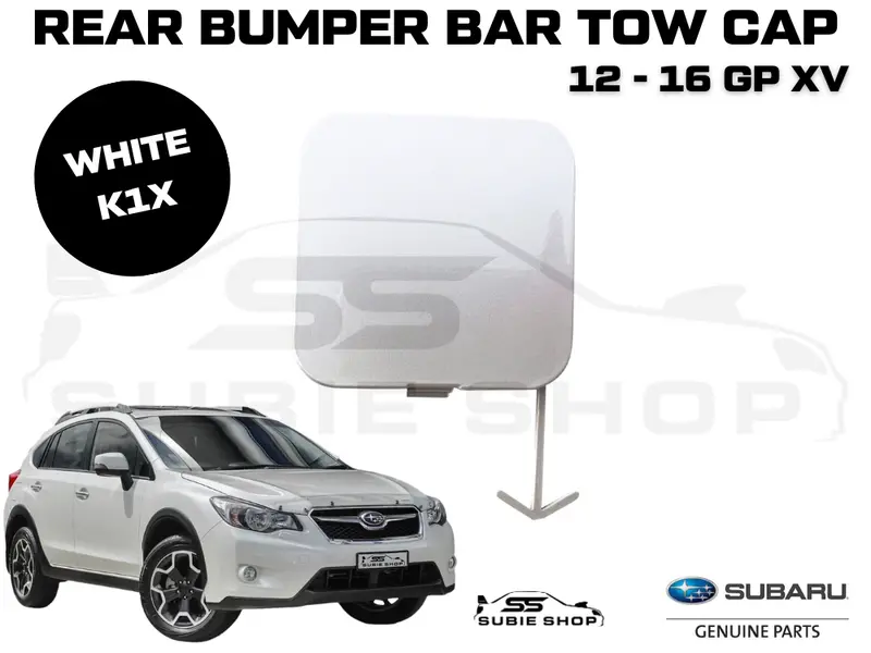 New Genuine Subaru Xv Gp 12 - 16 Rear Bumper Bar Tow Hook Cap Cover White K1x 1