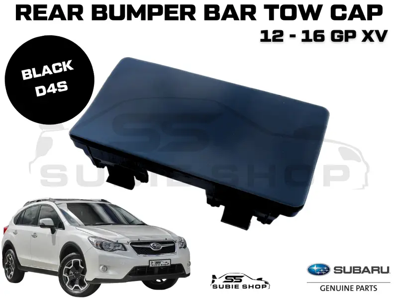 New Genuine Subaru Xv Gp 2012 - 2016 Rear Bumper Bar Tow Mid Cap Cover Black D4s 1