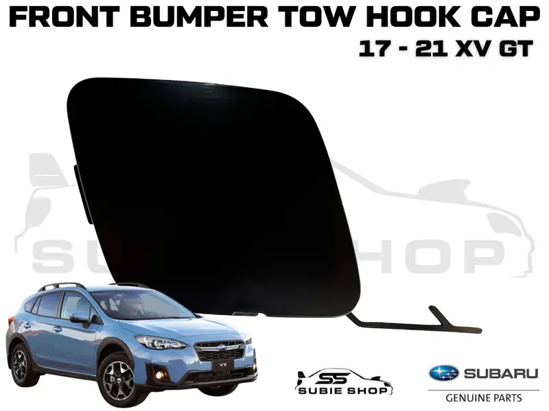 New Genuine Subaru Xv Gt 17 - 20 Front Bumper Bar Tow Hook Cap Cover Matt Black 1