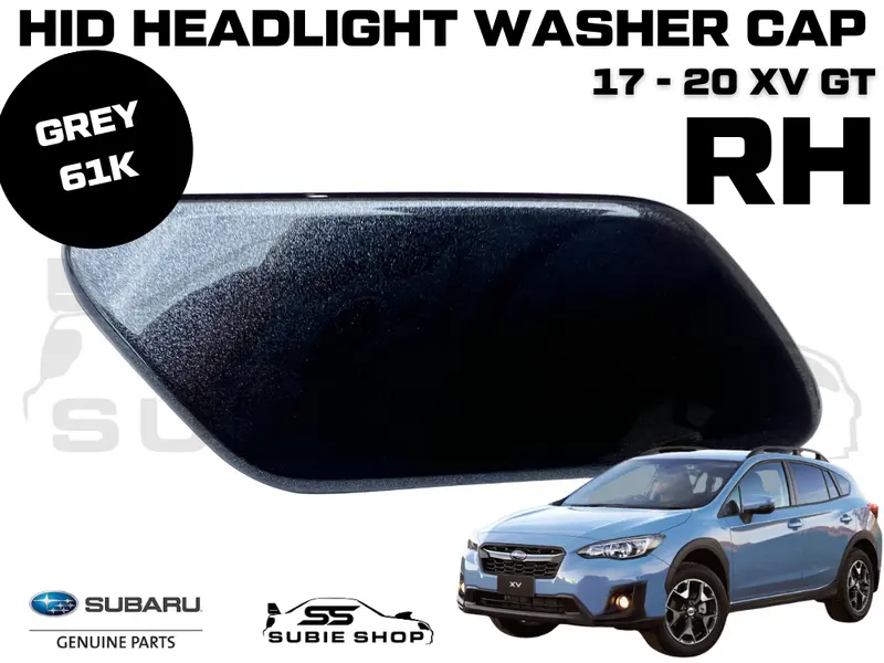 New Genuine Subaru Xv Gt 17 -20 Headlight Bumper Washer Cap Cover Right Grey 61K 1