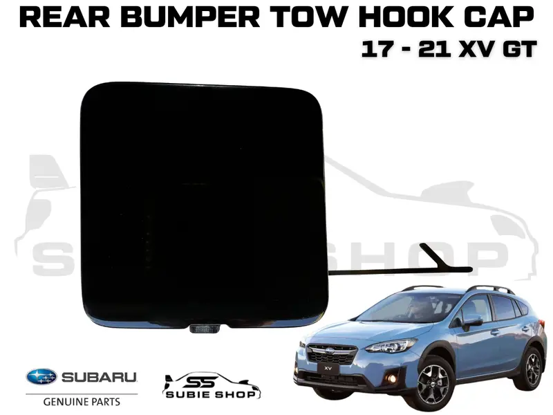 New Genuine Subaru Xv Gt 17 - 21 Rear Bumper Bar Tow Hook Cap Cover Matt Black 1