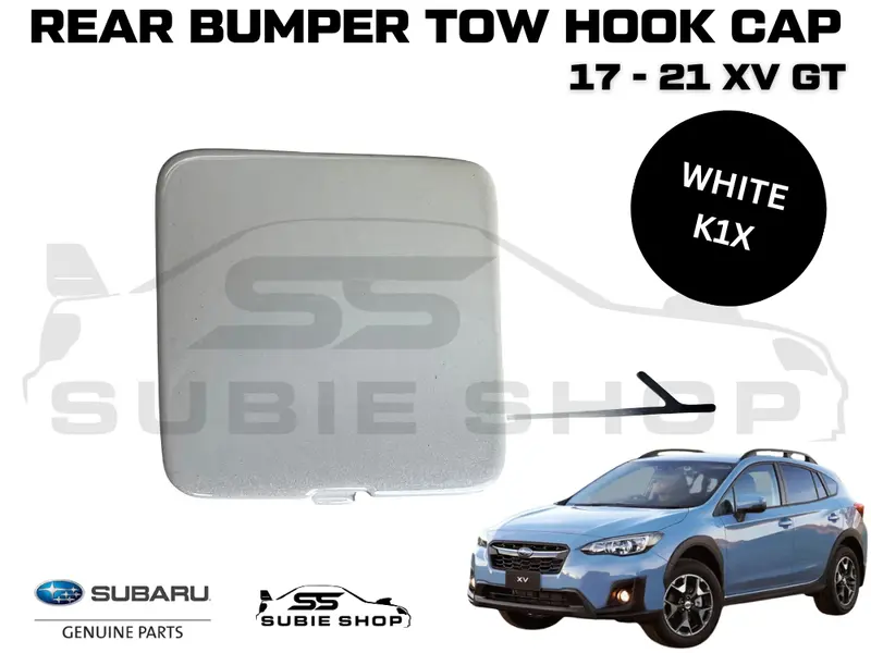 New Genuine Subaru Xv Gt 17 - 21 Rear Bumper Bar Tow Hook Cap Cover White K1x 1