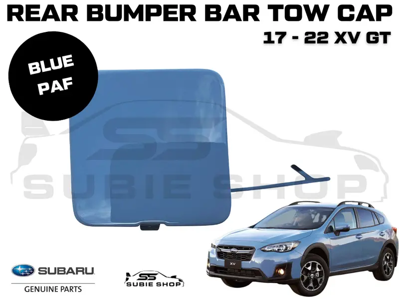 New Genuine Subaru Xv Gt 17-22 Rear Bumper Bar Tow Hook Cap Cover Light Blue Paf 1